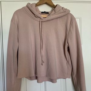 Brandy Melville cropped pink hoodie